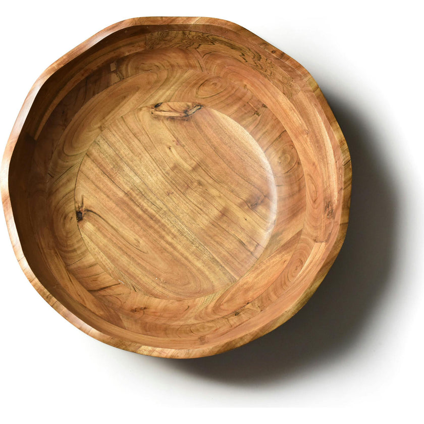 Fundamental Wood 21" Ruffle Bowl