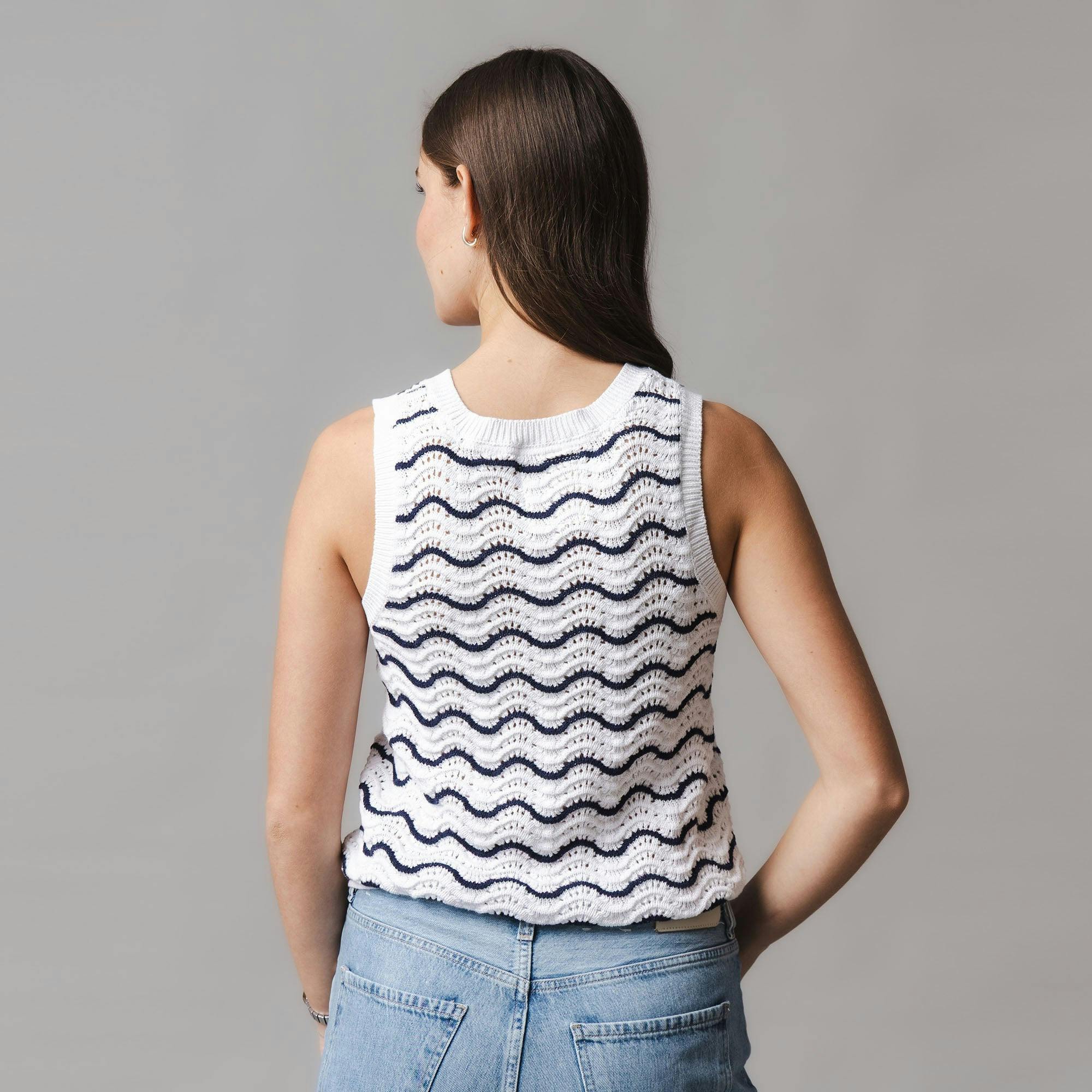 Organic Button Front Sweater Tank