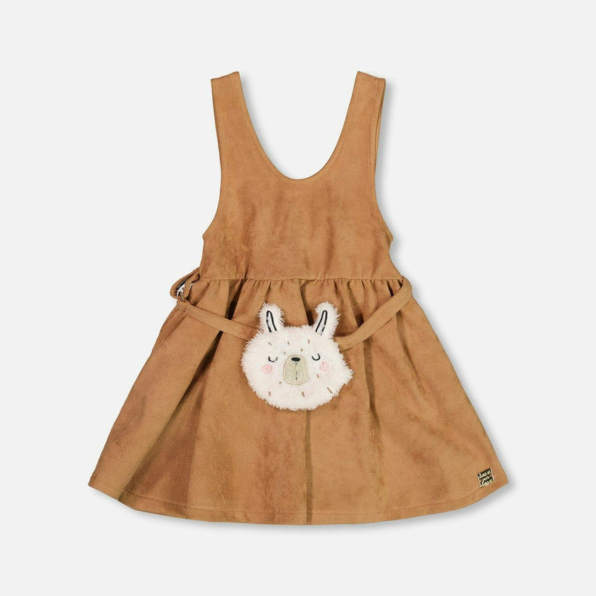 Stretch Suede Effect Jumper with Bag