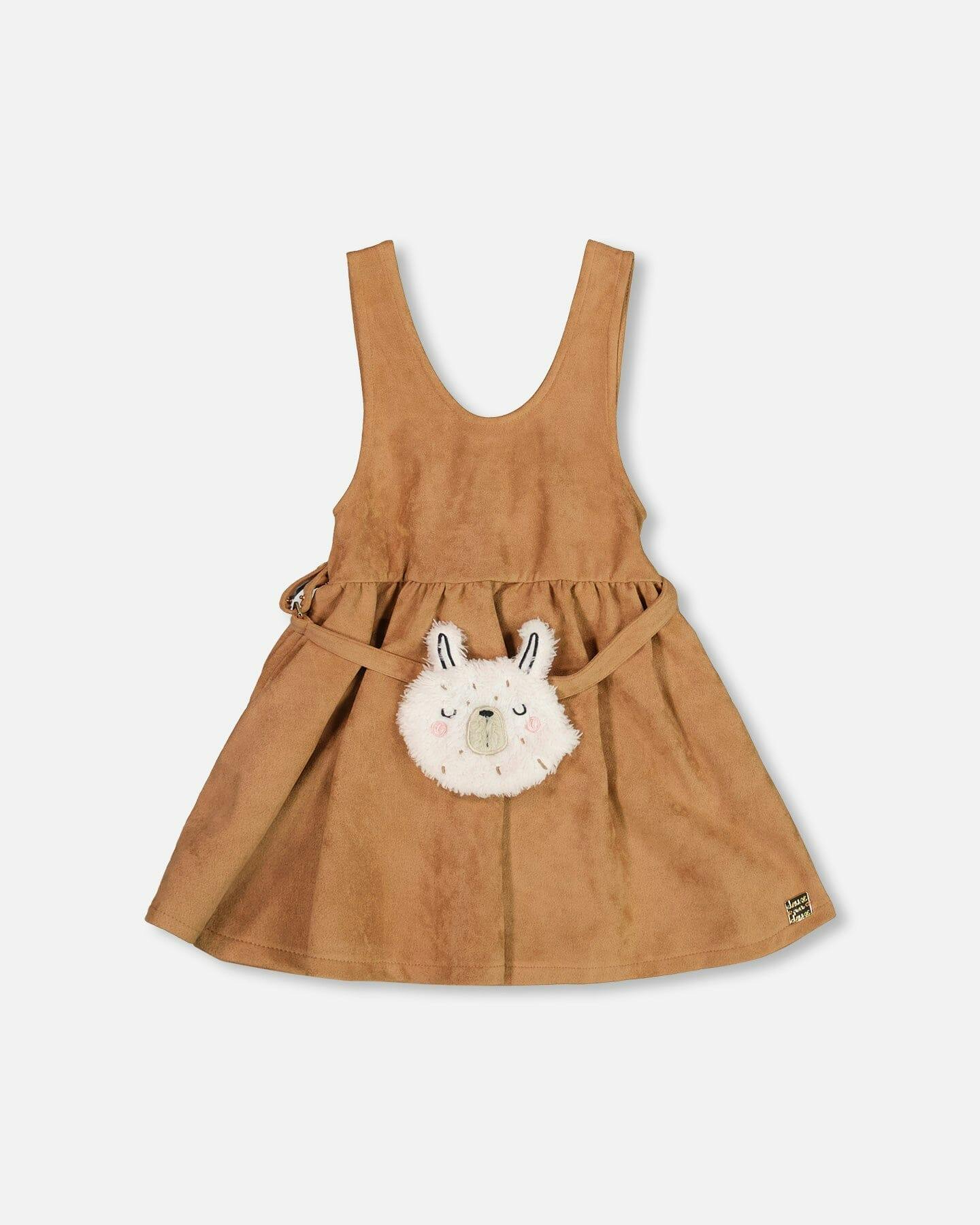 Stretch Suede Effect Jumper with Bag