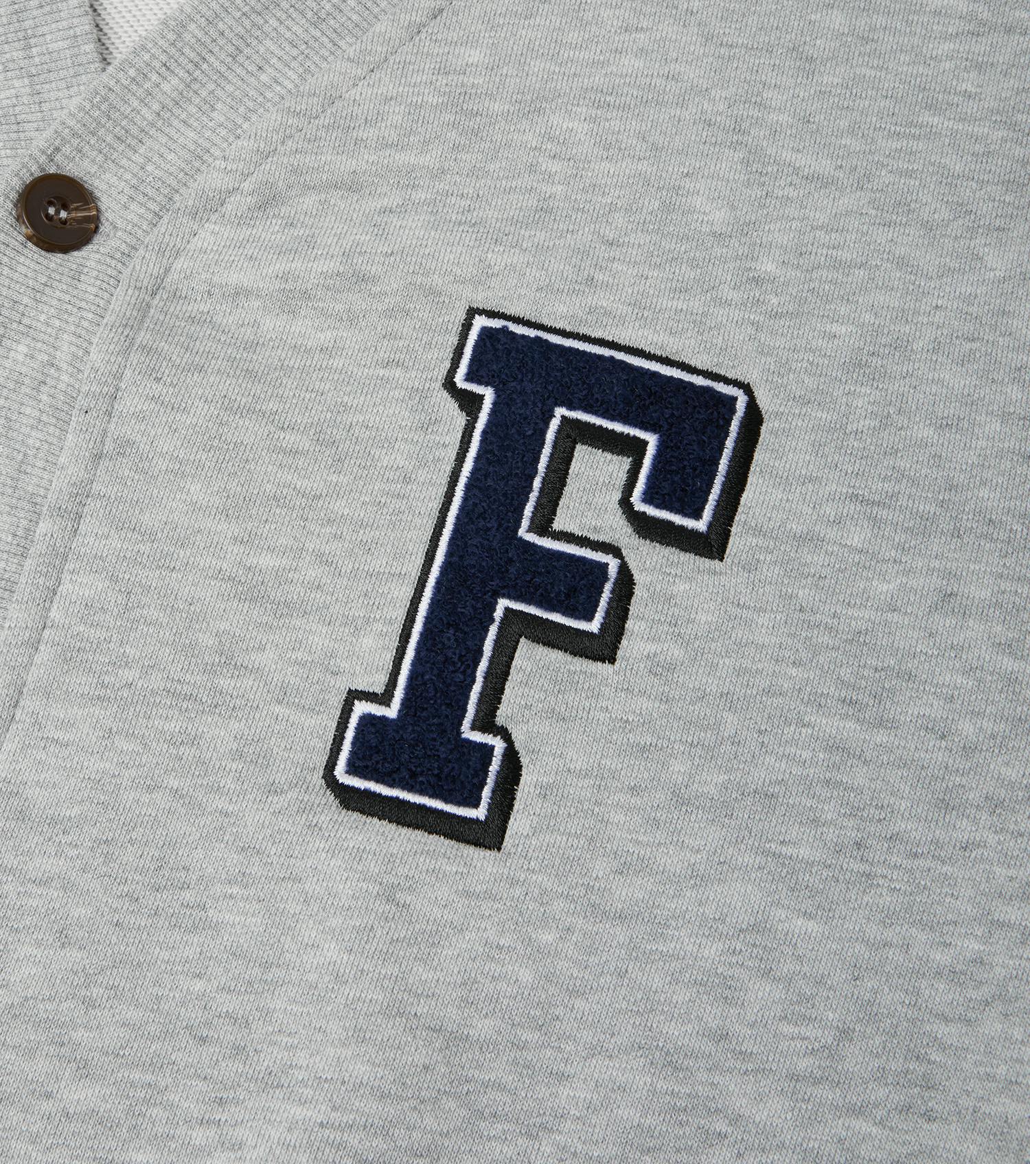 Varsity Sweat Cardigan, Grey