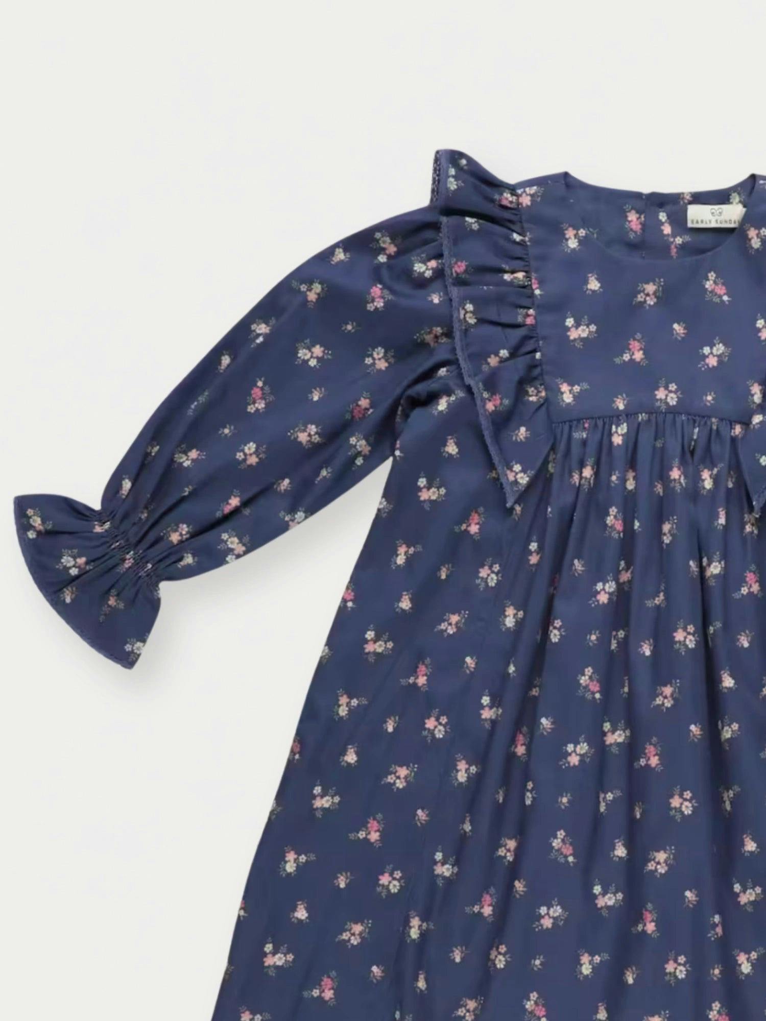 Margot Dress - Ditsy Bouquet Navy
