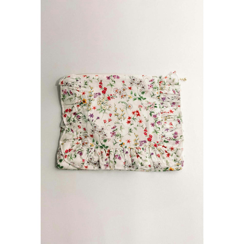 Wildflower Waltz Timeless Floral Ruffle Zipper