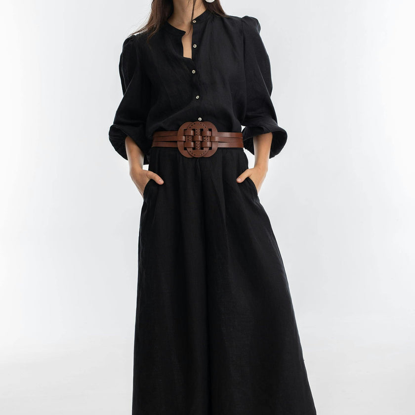 Sabi Linen Pants - Black