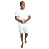 Men's Sky Blue Jersey Sleep Shorts - Organic Stretch Cotton