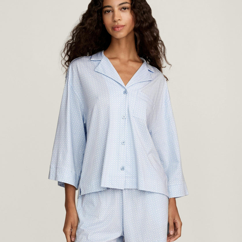 Women's Olivia Short Set in Periwinkle Geo