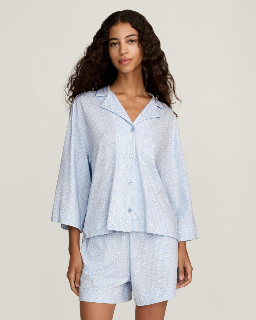 Women's Olivia Short Set in Periwinkle Geo