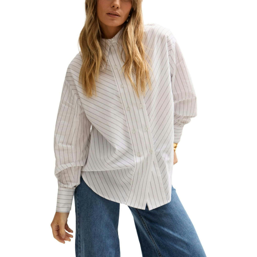 Dapper Double Placket Stripe Shirt