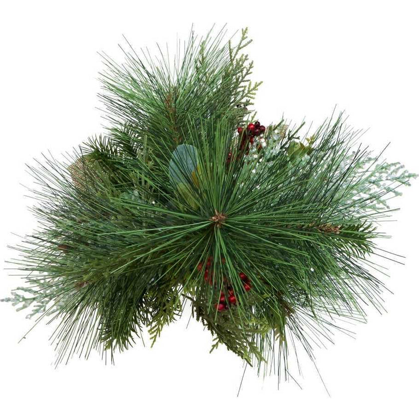 24-Inch Berries and Plaid Ribbon Green Tree