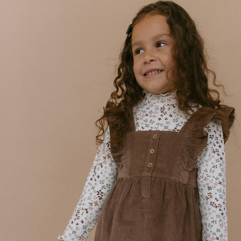 Organic Ruffle Corduroy Dress