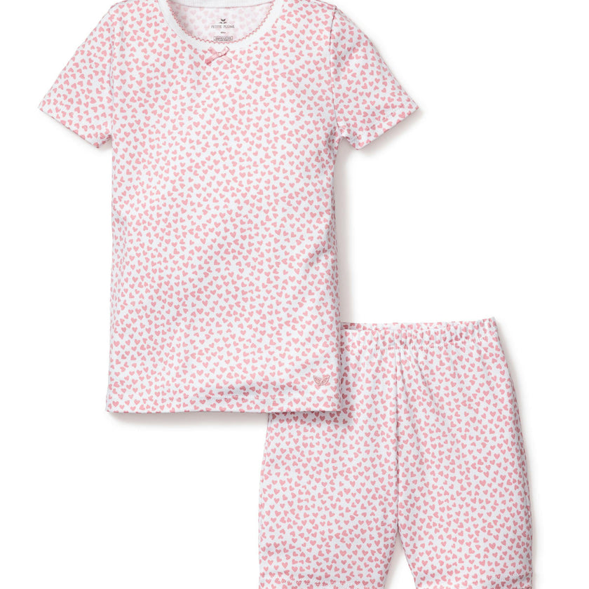 Kid's Pima Snug Fit Pajama Short Set in Sweethearts