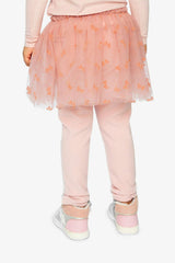 Leggings With Integrated Tulle Skirt Pale Dusty Pink