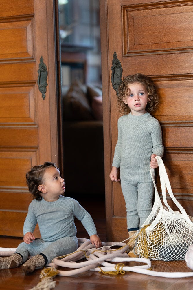 Braided Rope Knit Long Sleeve Sweater & Pant 2-Piece Set