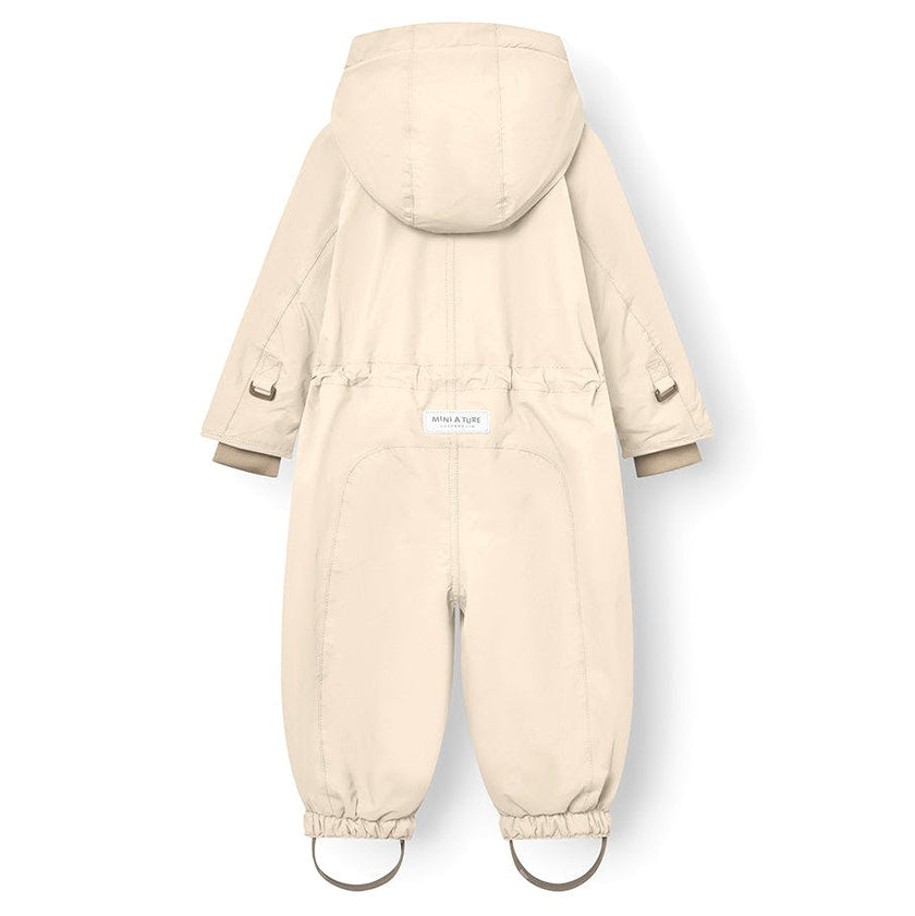 MINI A TURE MATWISTI fleece lined snowsuit. GRS - ANGORA CREAM