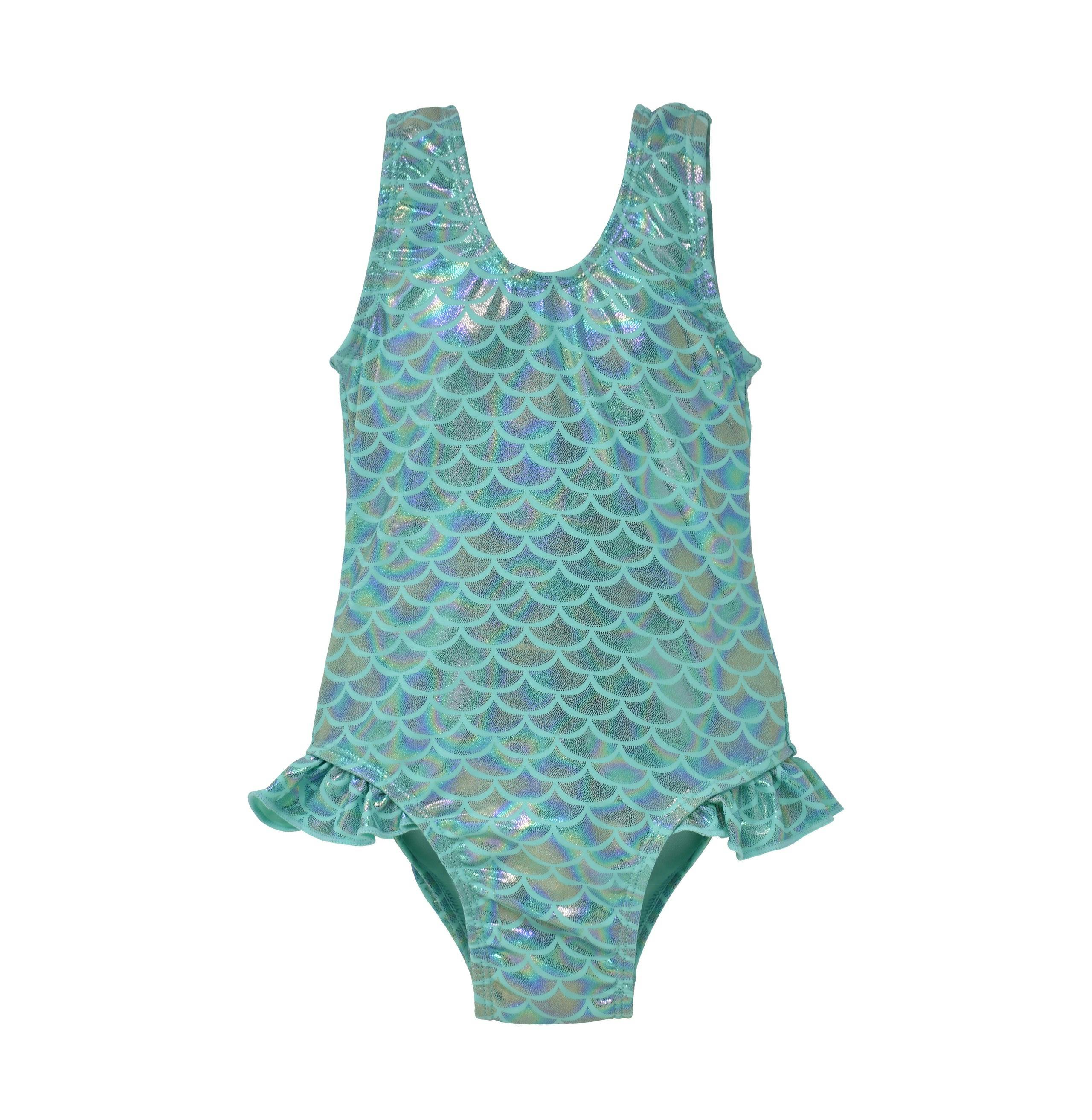 UPF 50+ Delaney Hip Ruffle Swimsuit - Fairy Tale Scales
