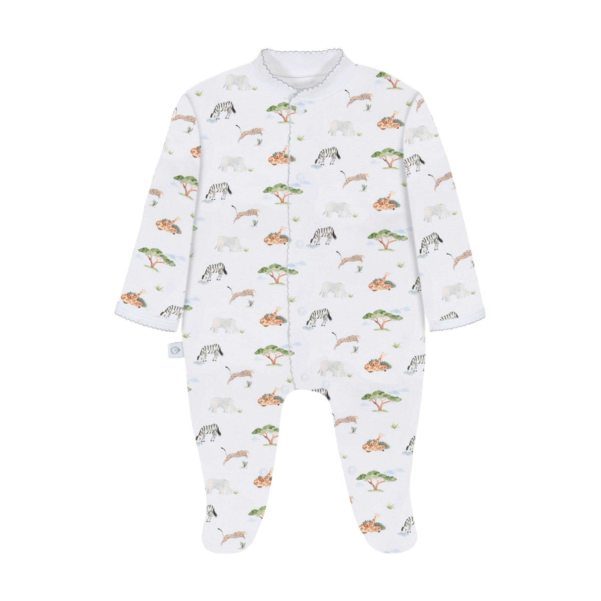 Savana Pima Cotton Baby One-Piece Pajamas