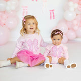 Pink Bow Sequin Patch Sweatshirt