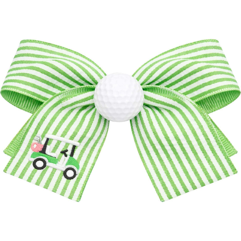 Golf Ball Seersucker Hair Bow