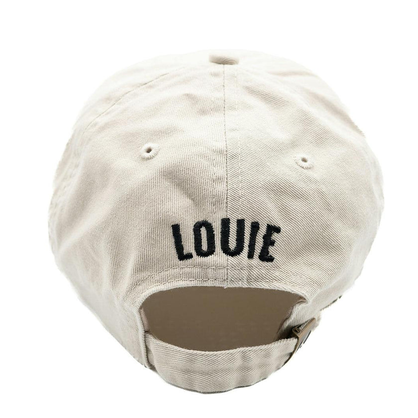 Custom Embroidered Dog Outline Hat, Natural