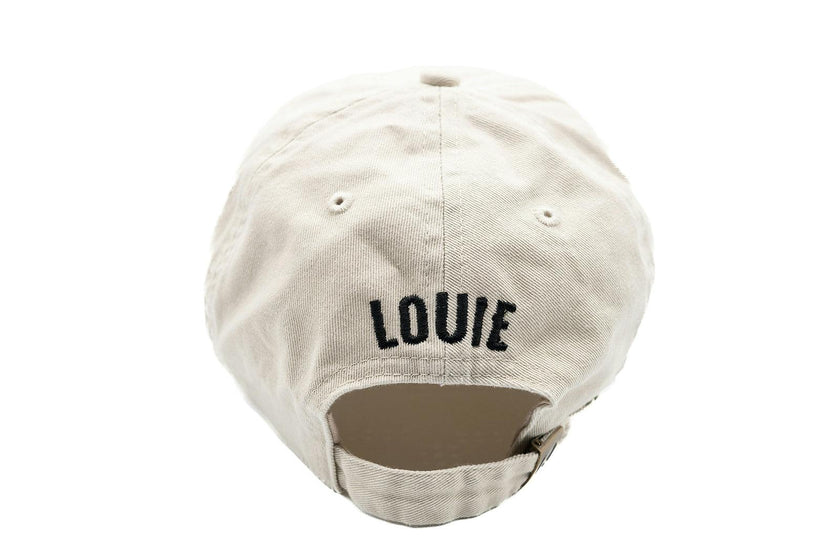 Custom Embroidered Dog Outline Hat, Natural