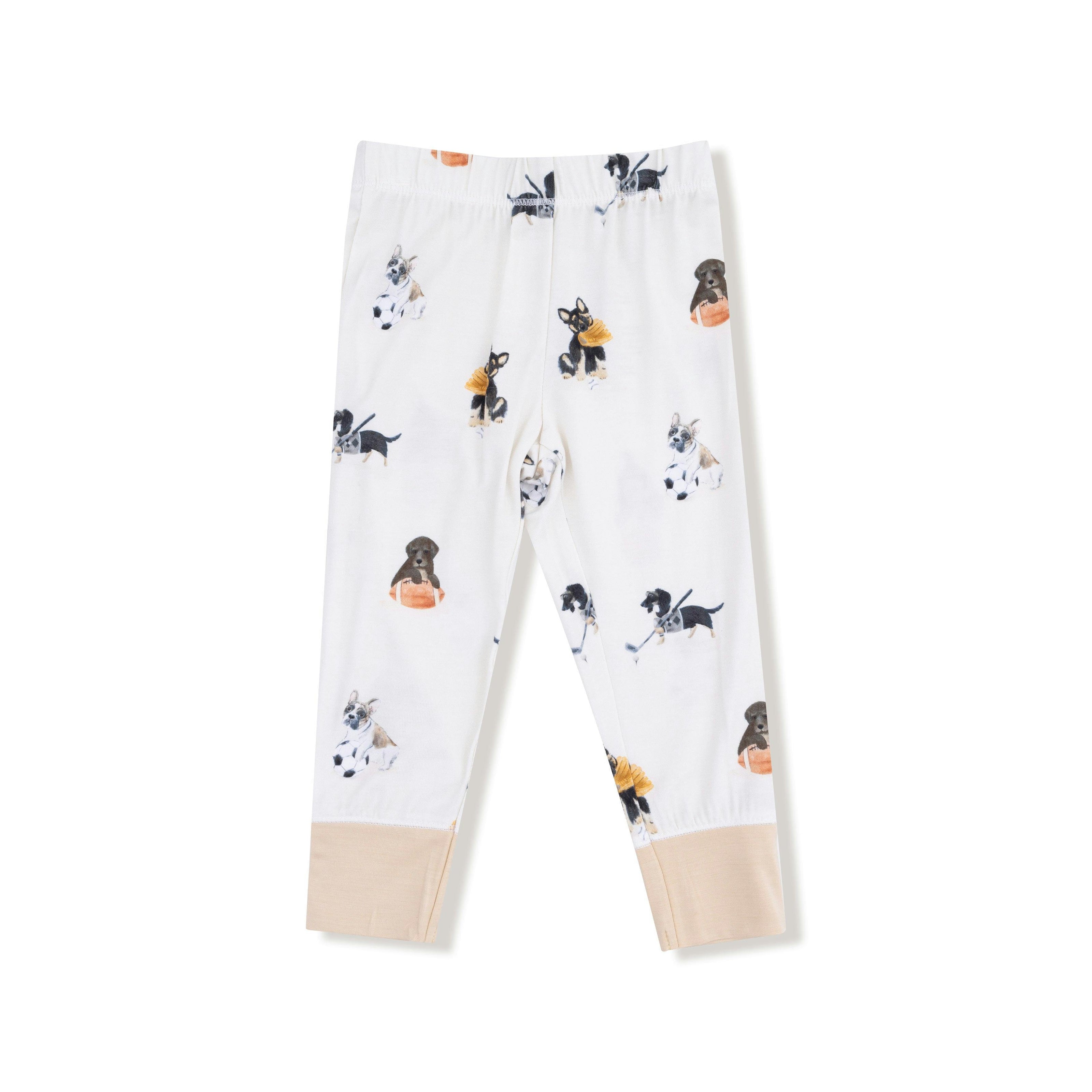 Sporty Puppies - Long Sleeve Loungewear Set