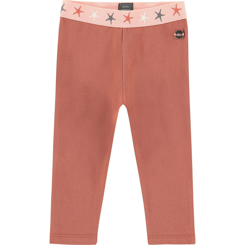 Brick Toned Contrast Waistband Leggings