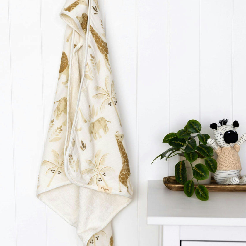 Kendi Safari Animal Hooded Baby Bath Towel