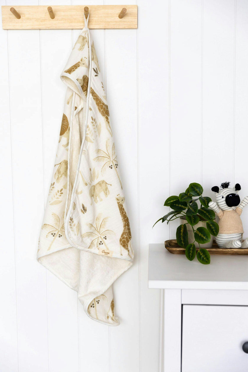 Kendi Safari Animal Hooded Baby Bath Towel