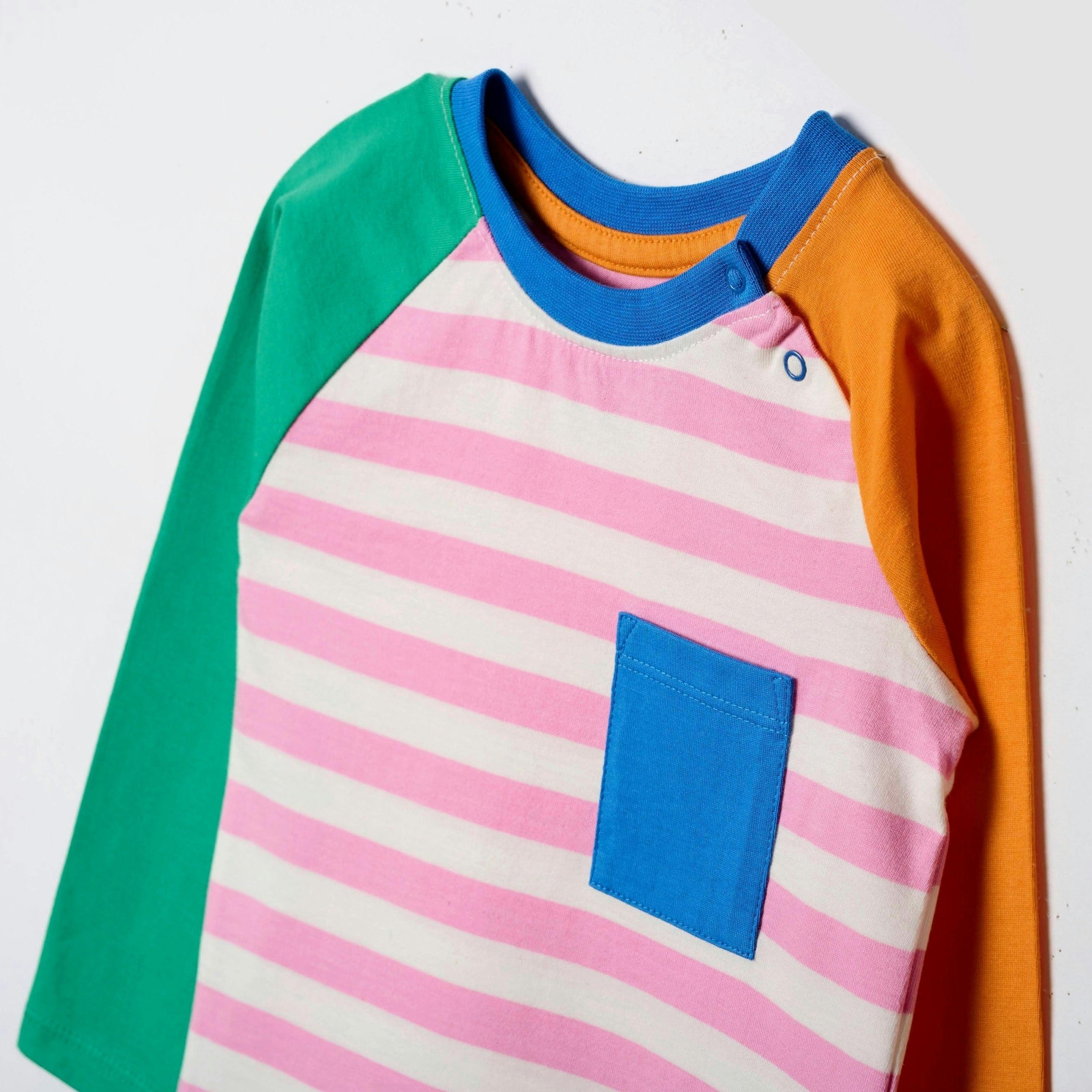 Long Sleeve Multicolor Raglan T-Shirt