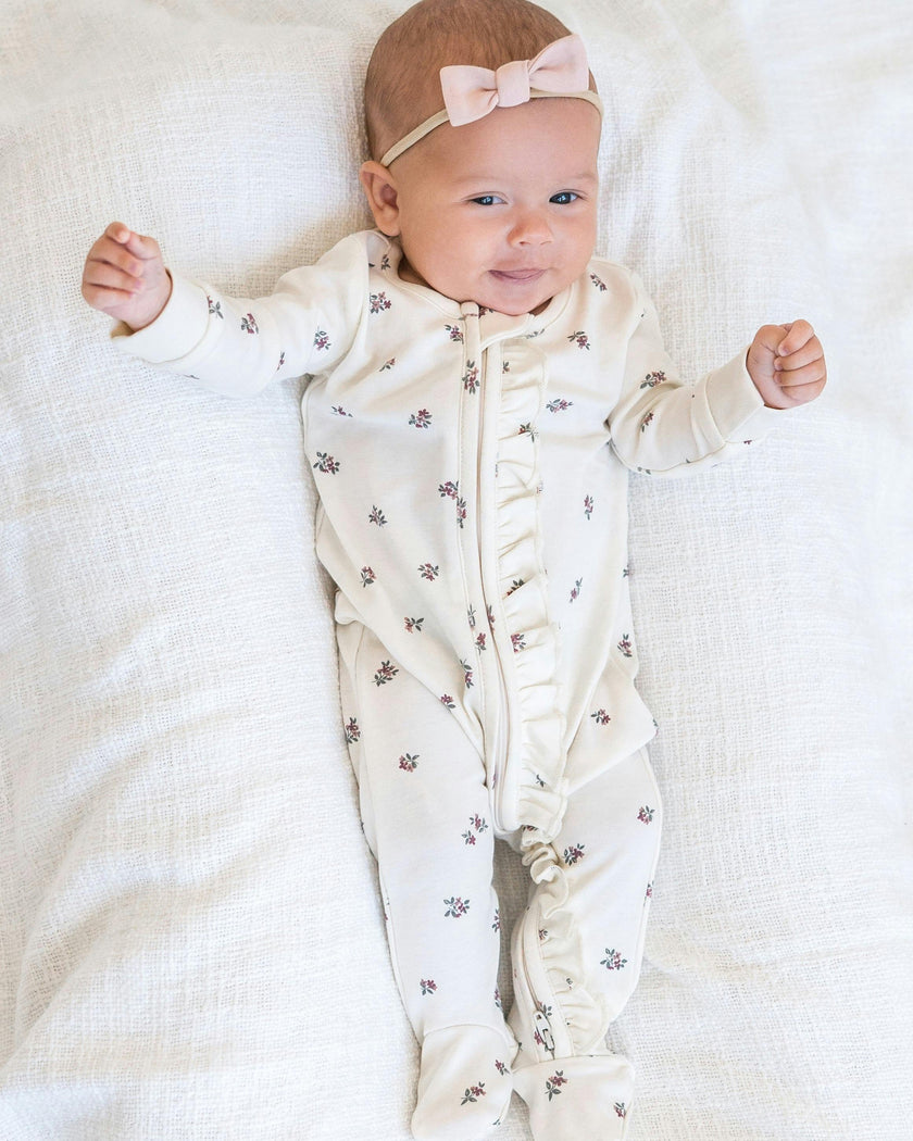 Neve Ruffle Zipper Footie