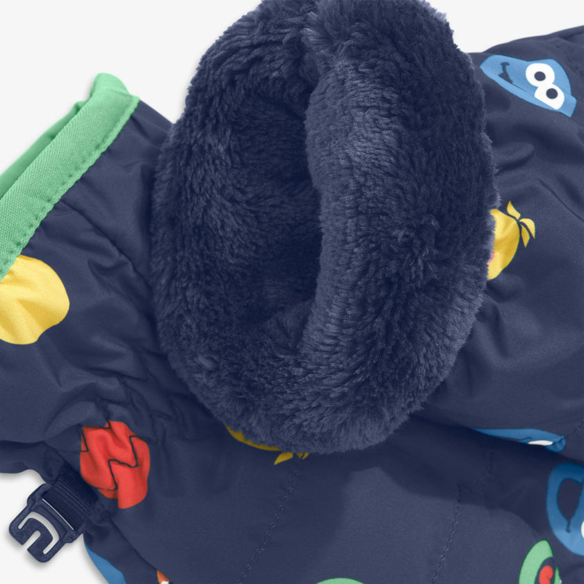 Kids Sesame Street friends puffer mittens