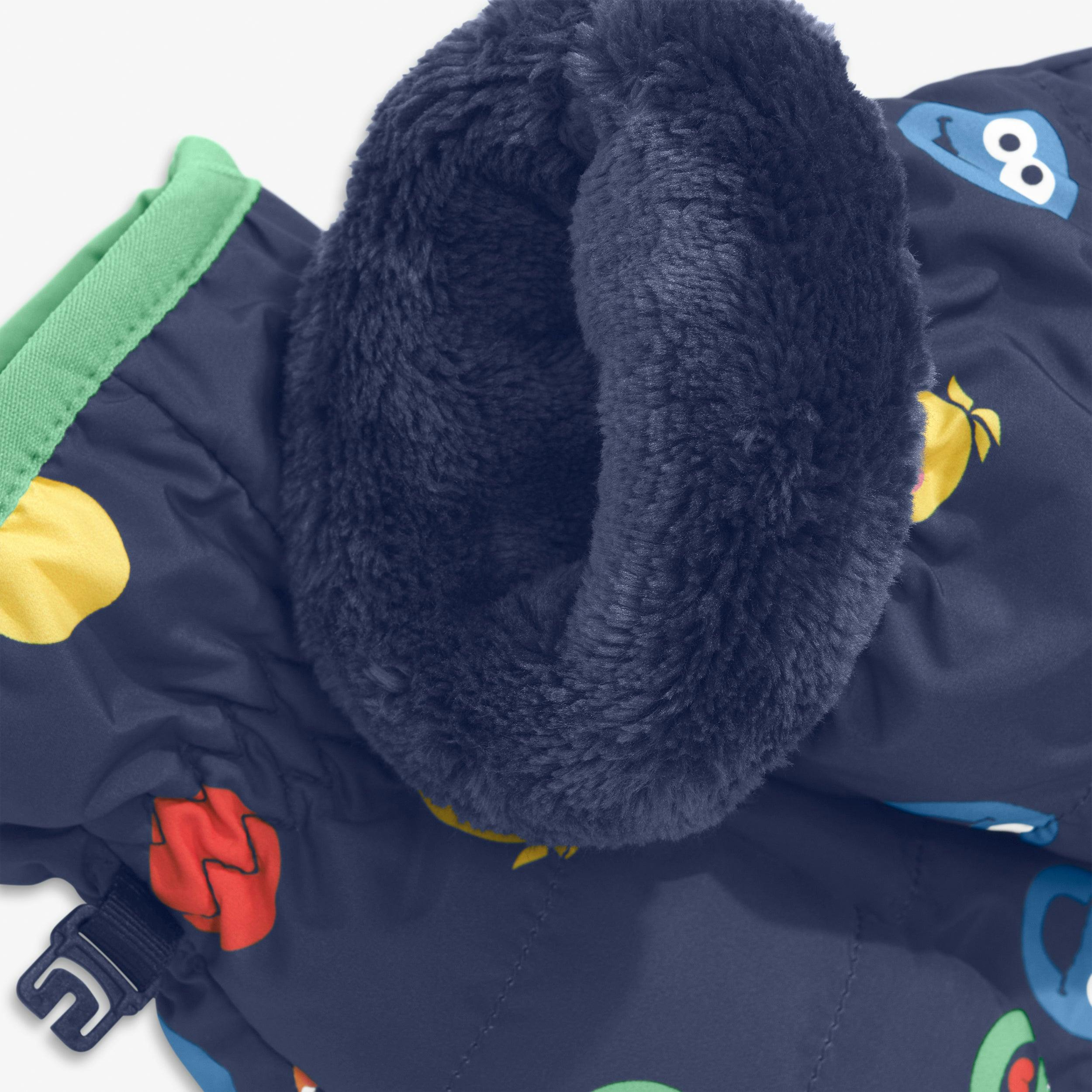 Kids Sesame Street friends puffer mittens