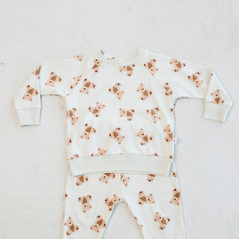 all over teddy bear jogger set