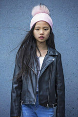 Knitted Wool Hat (Snap On Pom Sold Separately)