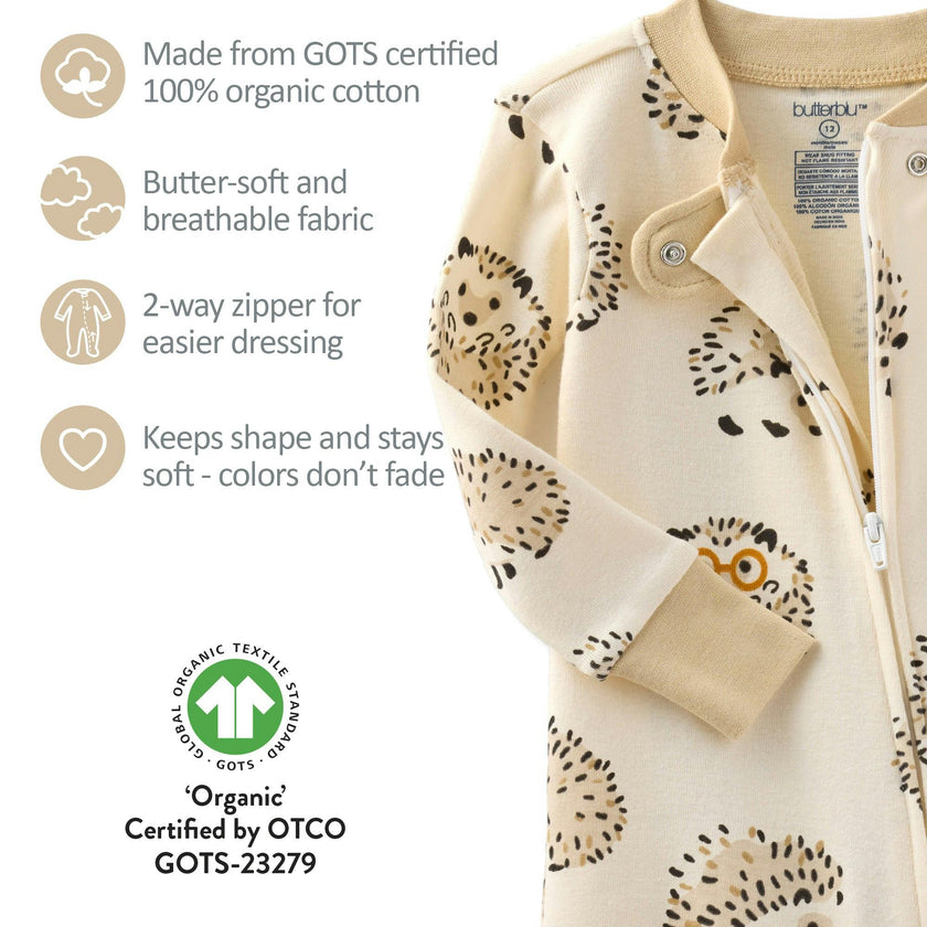 CRUZ Snug-fit Footed Baby Boys Pajamas