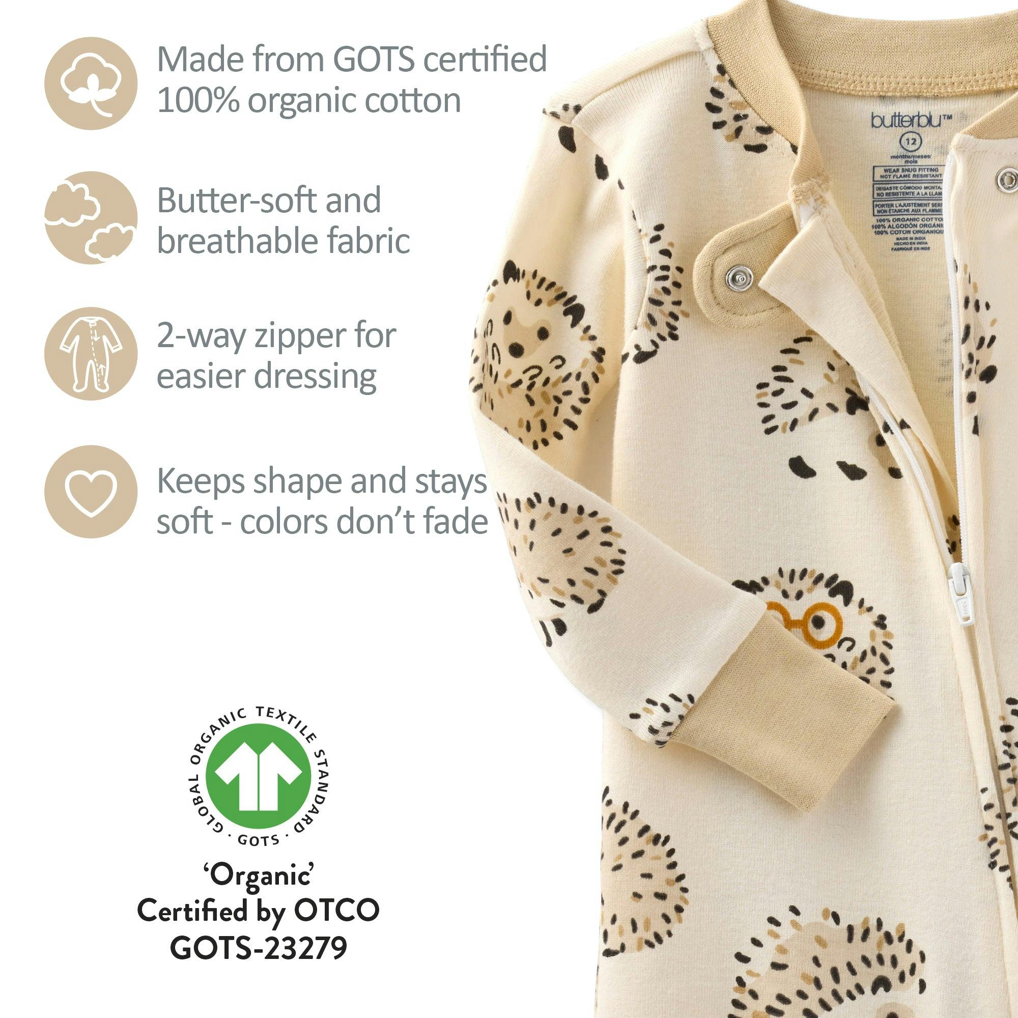 CRUZ Snug-fit Footed Baby Boys Pajamas