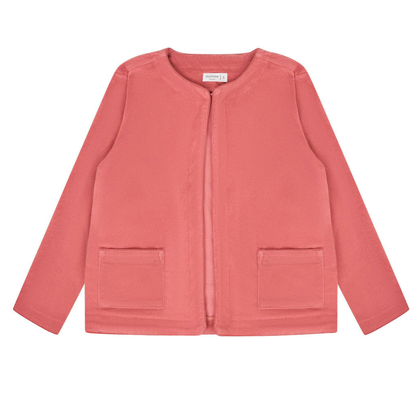 women's sailor red french terry jacket