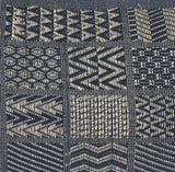 Artisan Hand Loomed Cotton Square Pillow - Indigo Blocks - 24" Arcadia Home
