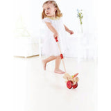 Wooden Push & Pull Walking Toy in Red