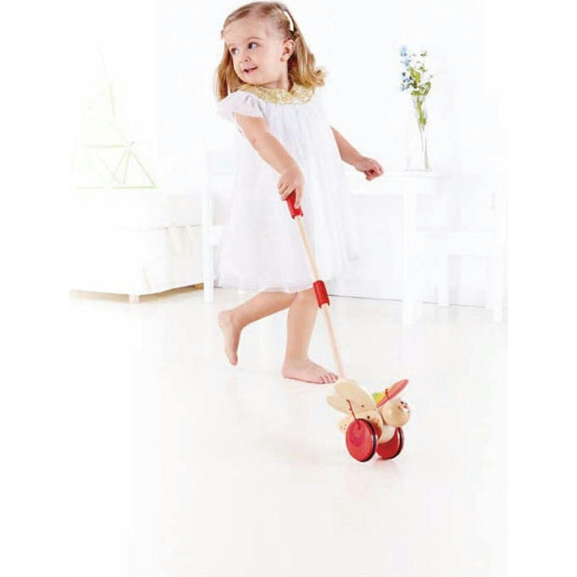 Wooden Push & Pull Walking Toy in Red