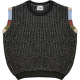Chunky Ribbed Knit Crew Neck Sleeveless Wide Boxy Fit Tank Top