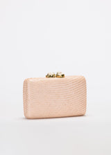 Women's Jen Straw White Stone Clutch Bag