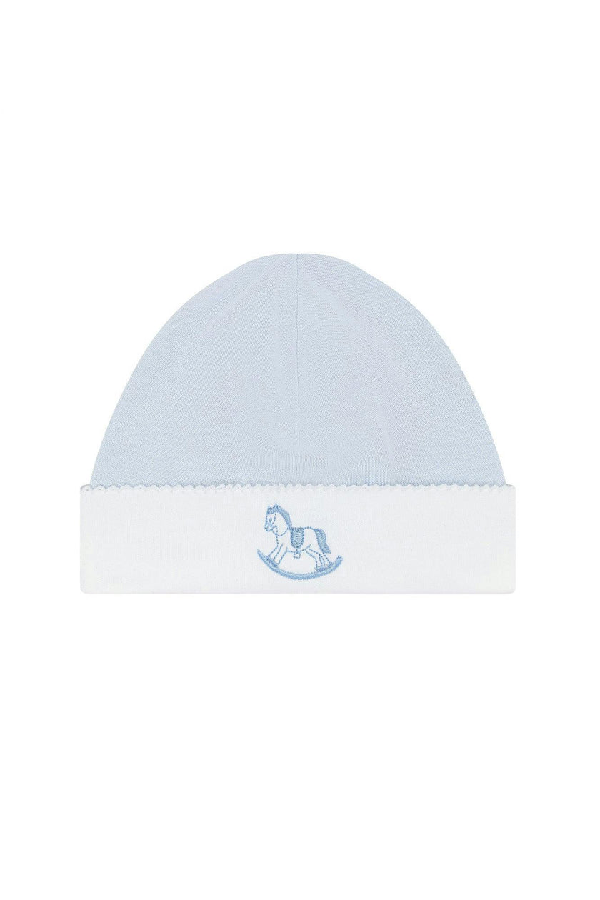 Blue Rocking Horse Embroidered Hat
