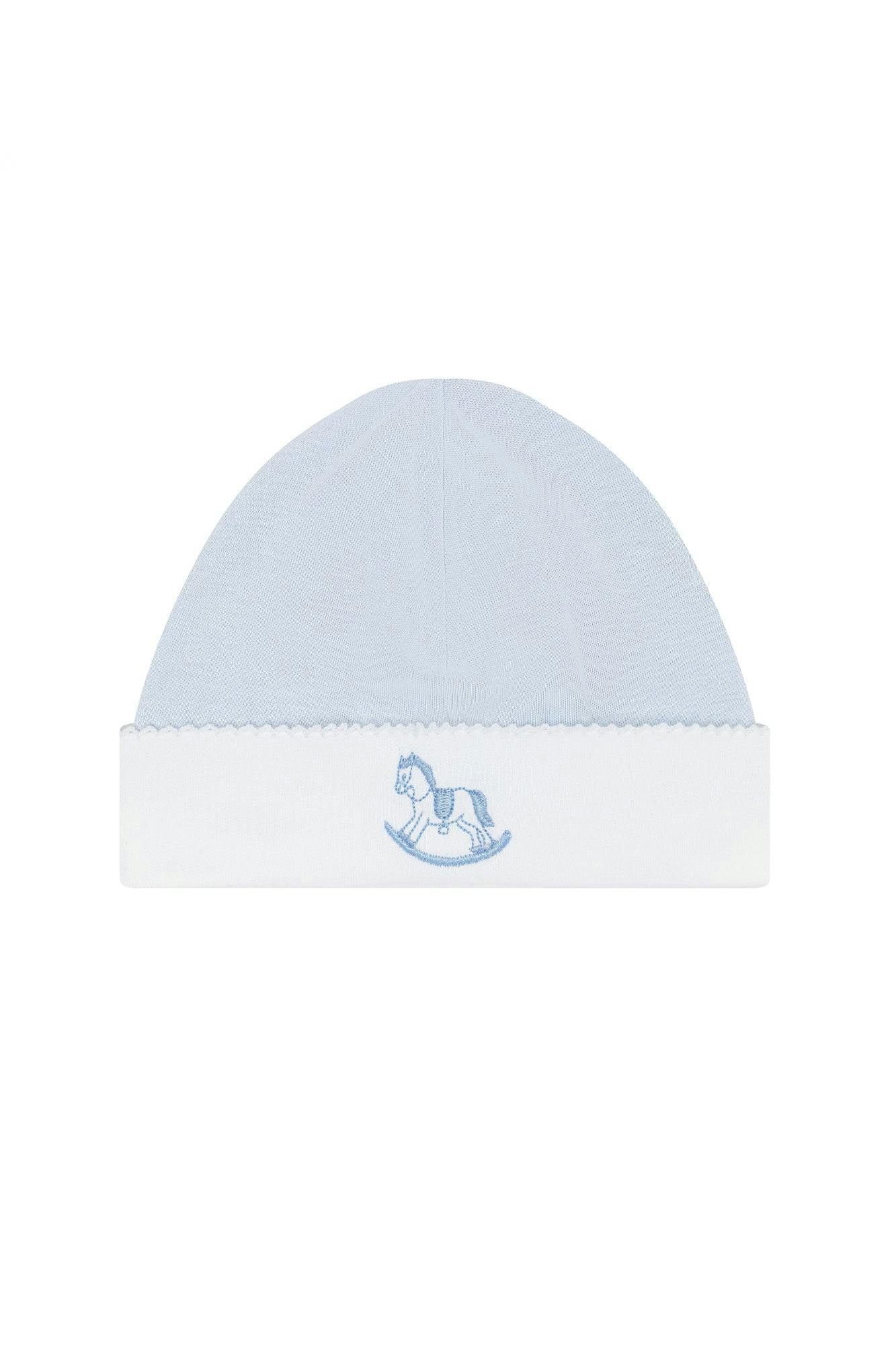 Blue Rocking Horse Embroidered Hat