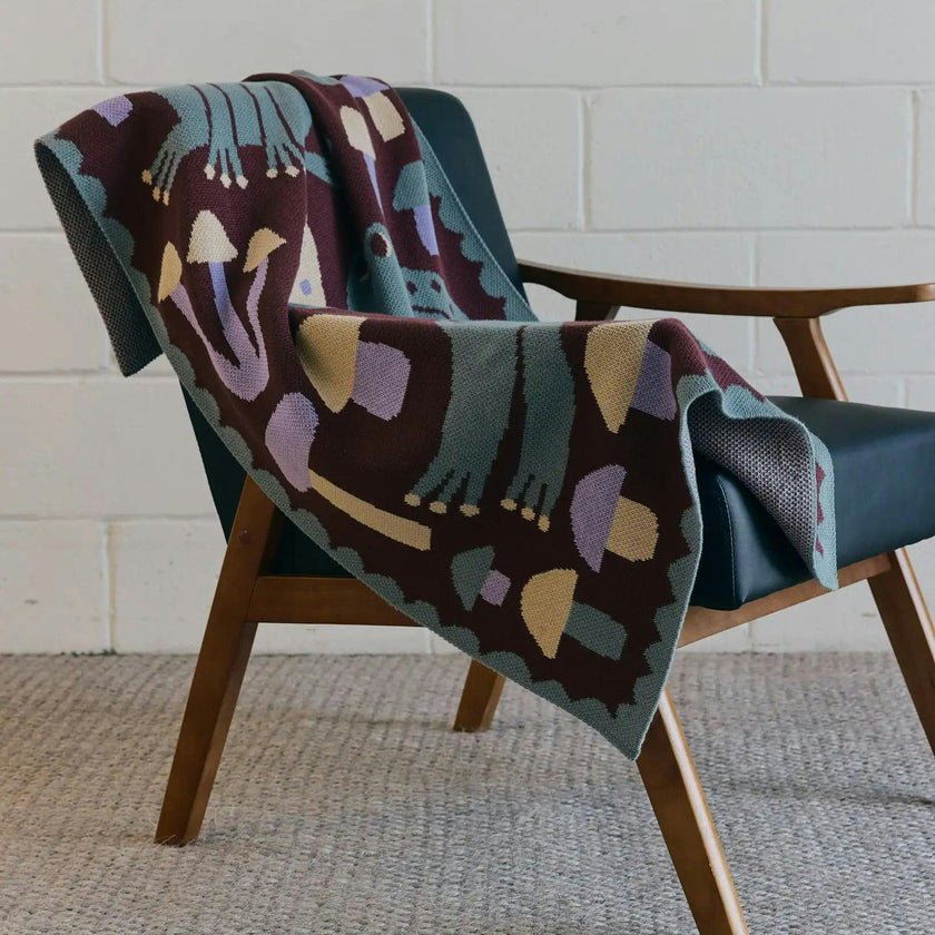Hoppy Place Knit Mini Blanket