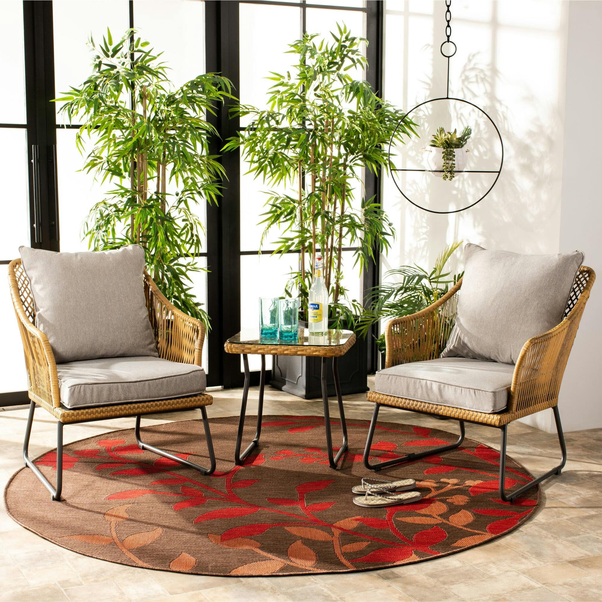 Jensen 3-Piece Rattan Outdoor Lounge Set