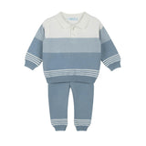 Boys Collared Colorblock Knit Set