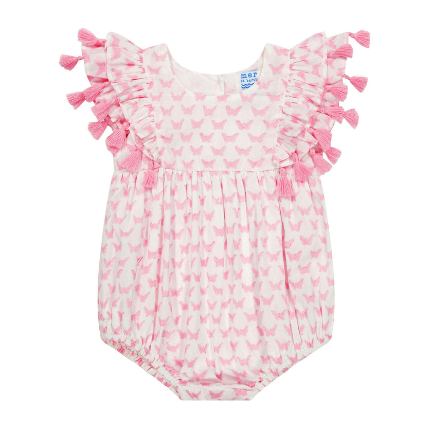 Anna Baby Romper Pink Butterfly, Pink Butterfly