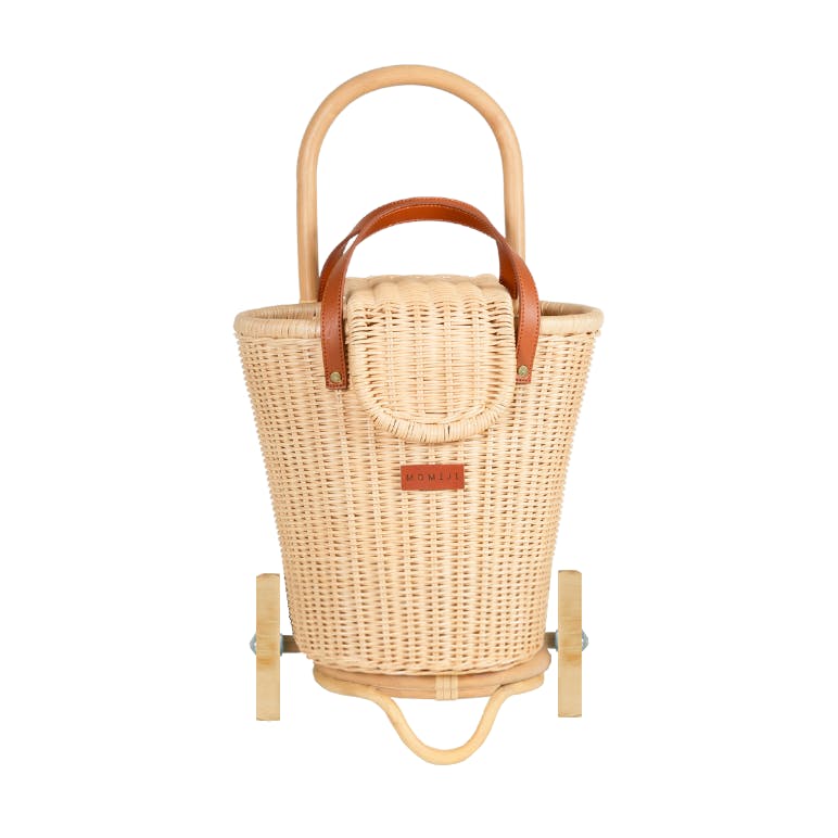 Handcrafted - Eric Kids Shopping Trolley - Rattan Wicker