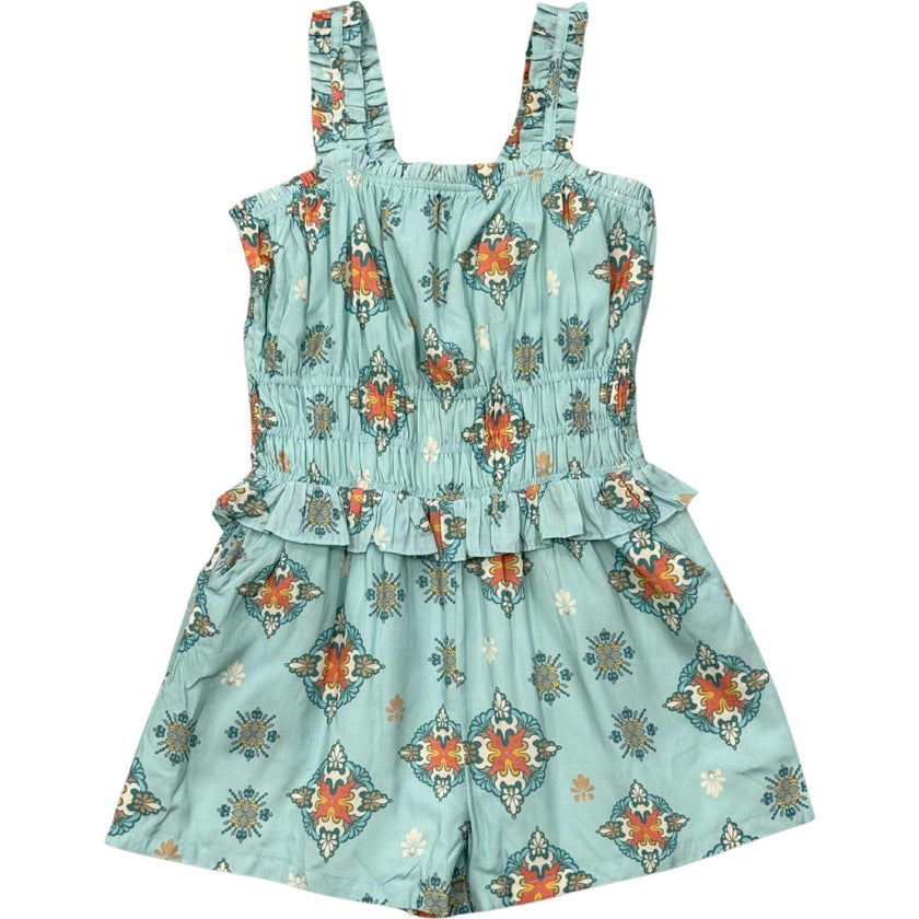 Ruffle Strap Shorts Romper